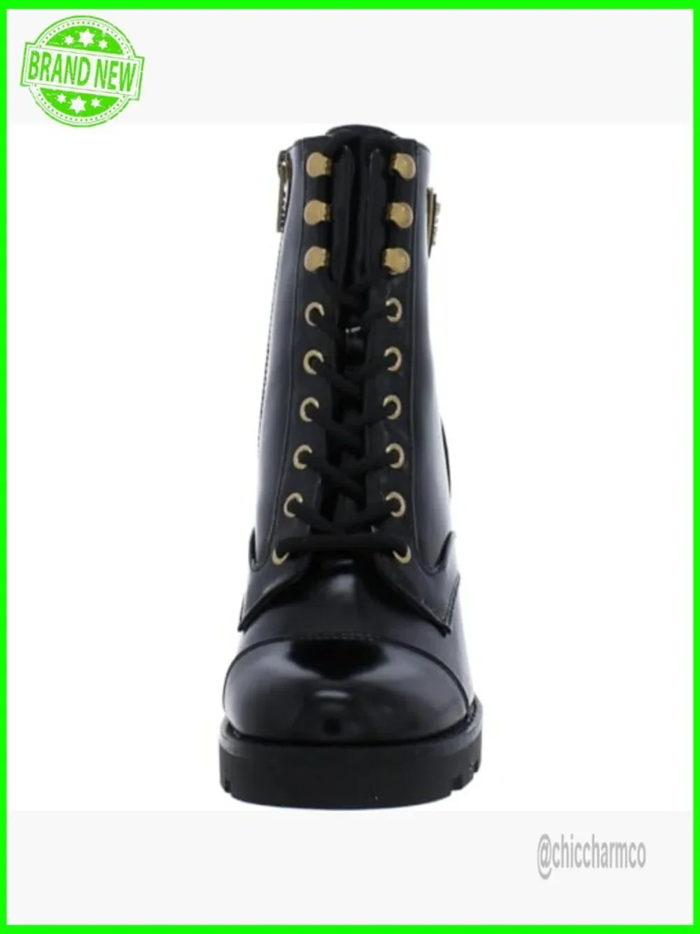 Women's Faux Leather Ankle Booties with Block Heel and Zip Closure